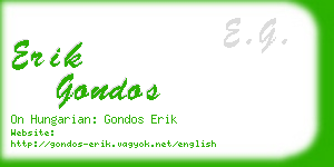 erik gondos business card